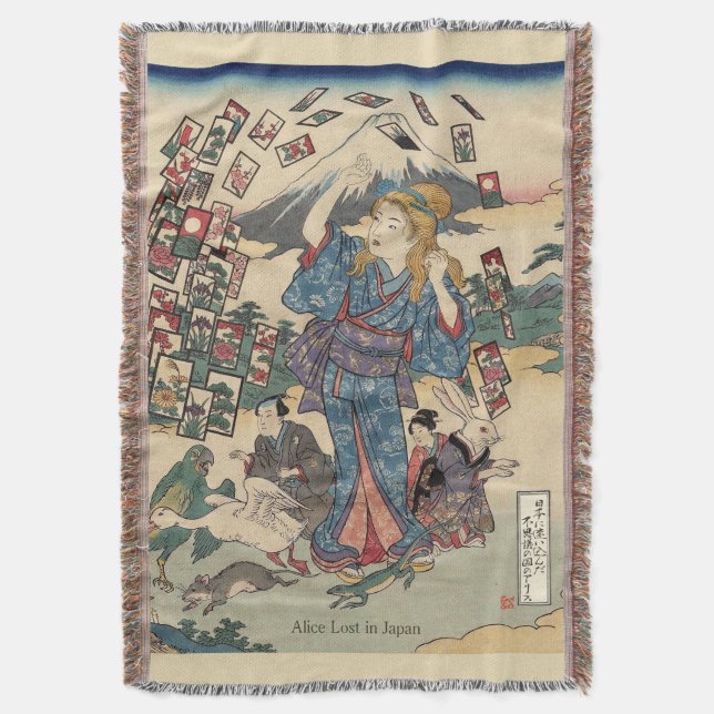 Alice Lost in Japan | Ukiyo-e Floating Wonderland Filt (Framsidan Vertikal)