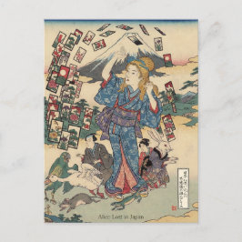 Alice Lost in Japan | Ukiyo-e Floating Wonderland Vykort
