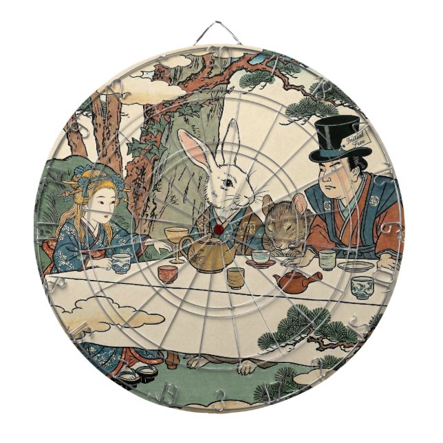 Alice Lost in Japan | Ukiyo-e Mad Tea Party Darttavla (Framsidan)