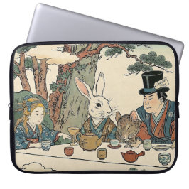Alice Lost in Japan | Ukiyo-e Mad Tea Party Laptop Fodral