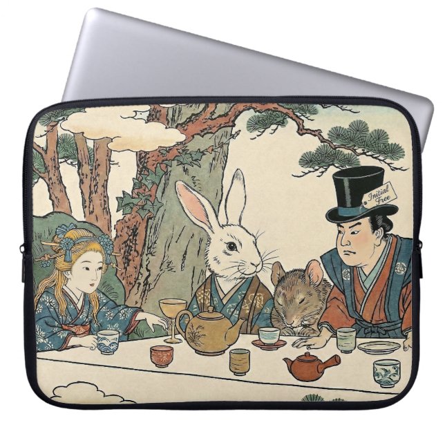Alice Lost in Japan | Ukiyo-e Mad Tea Party Laptop Fodral (Framsidan)