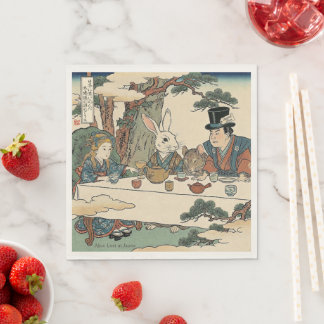 Alice Lost in Japan | Ukiyo-e Mad Tea Party Pappersservett