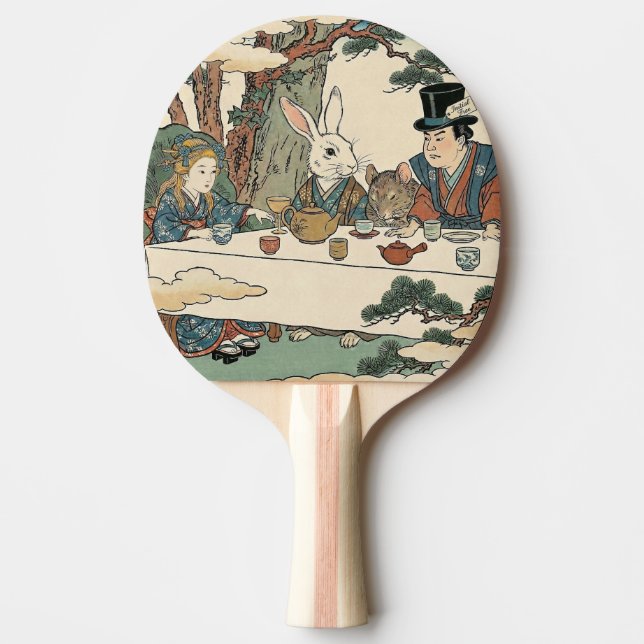 Alice Lost in Japan | Ukiyo-e Mad Tea Party Pingisracket (Framsidan)