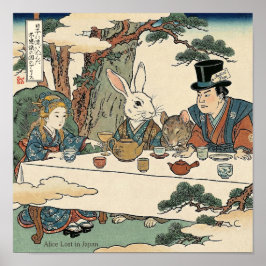 Alice Lost in Japan | Ukiyo-e Mad Tea Party Poster