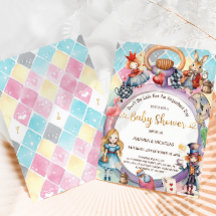 Alice Mad Hatter Queen of Hearts Baby Shower