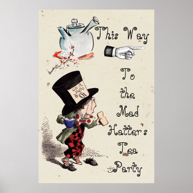Alice - Mad Hatter Tea Party 1865 Poster (Framsidan)