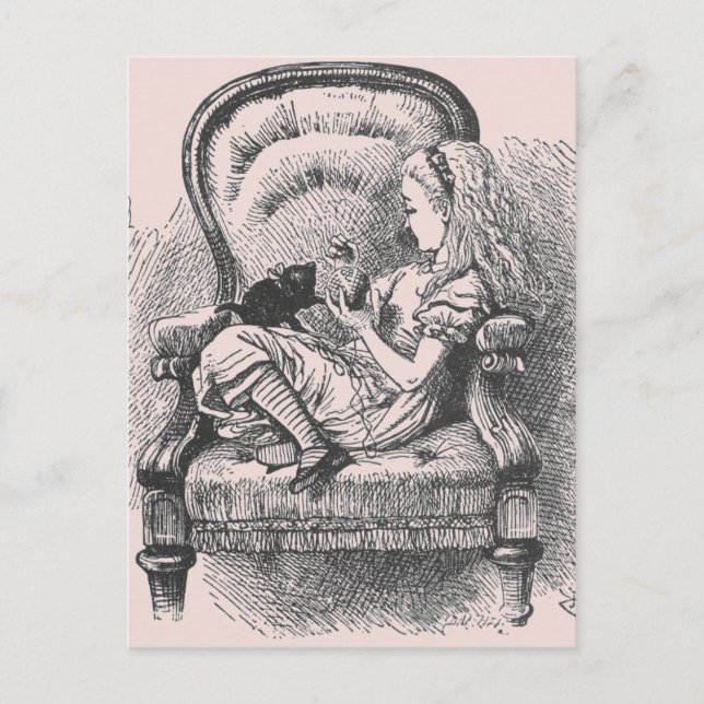 Alice med Dinah-vykort Vykort (Framsida)