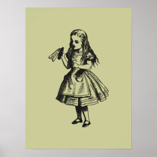 Alice med "Drink Me" Flaska Poster