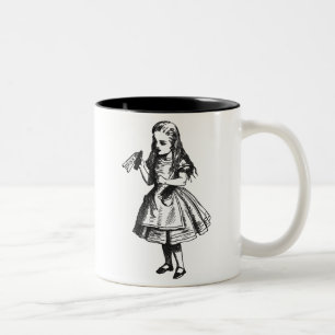 Alice med "drinken mig" flaska Två-Tonad mugg