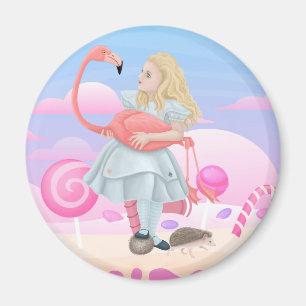 Alice med flamingo magnet