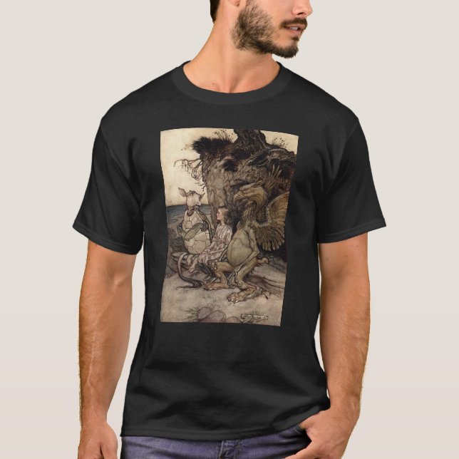 Alice med Gryphonen och den falska sköldpaddan Tee Shirt (Framsida)