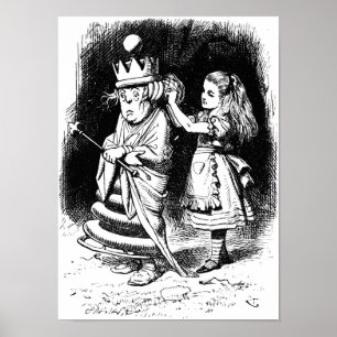 Alice med vitdrottningen poster