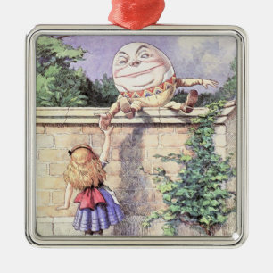 Alice Meets Humpty Dumpty Julgransprydnad Metall