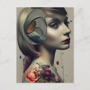 Alice Mixed Media Vykort