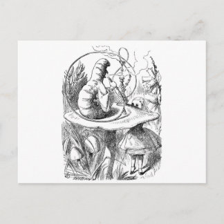 Alice möter Caterpillar - Alice i underland Vykort