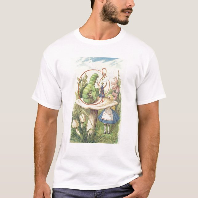 Alice möter Caterpillar T Shirt (Framsida)