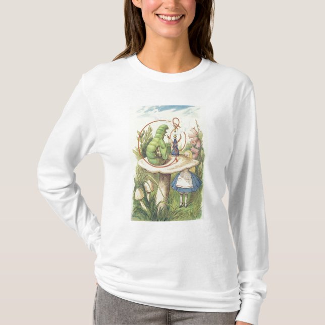 Alice möter Caterpillar T Shirt (Framsida)
