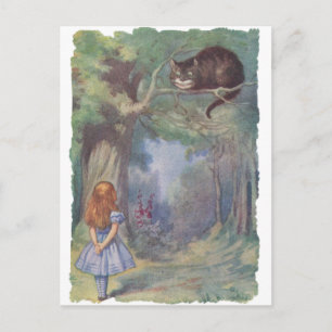 Alice möter Cheshire Cat Vykort