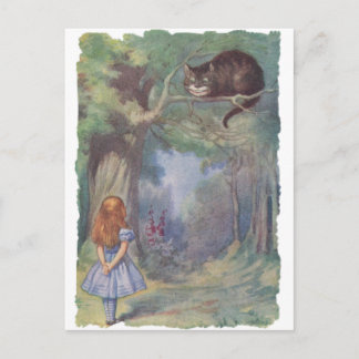 Alice möter Cheshire Cat Vykort