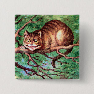 Alice möter Cheshire-katten i Wonderland Knapp