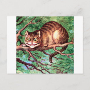 Alice möter Cheshire-katten i Wonderland Vykort