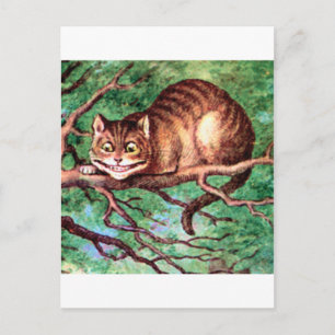 Alice möter Cheshire-katten i Wonderland Vykort