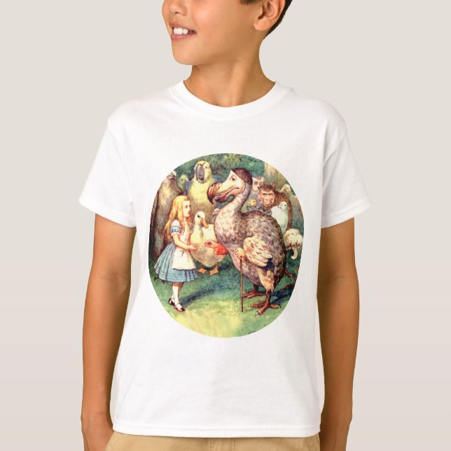 Alice möter Dodo Bird vid Kaukus Tävling T-shirt (Framsida)