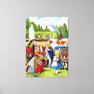 Alice möter Hearts drottning i Wonderland Canvastryck