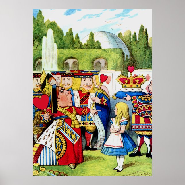 Alice möter Hearts drottning i Wonderland Poster (Framsidan)