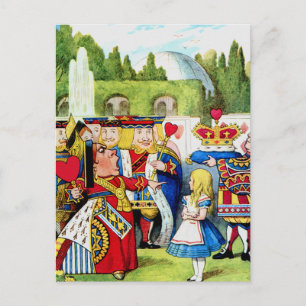 Alice möter Hearts drottning i Wonderland Vykort