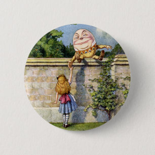 Alice möter Humpty Dumpty i underland Knapp
