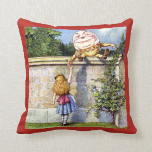 Alice möter Humpty Dumpty i underland Kudde
