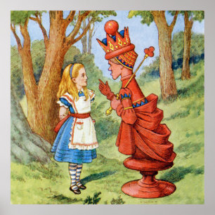 Alice möter Red Queen i Wonderland Poster