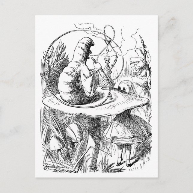 Alice möter vattenpelaren - Alice i underlandet Vykort (Framsida)