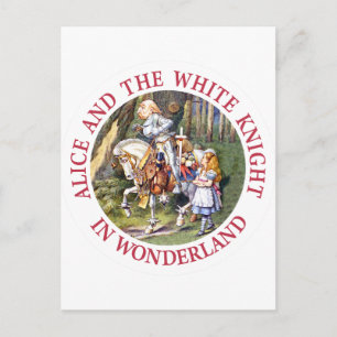 Alice möter Vita Knight i Wonderland Vykort