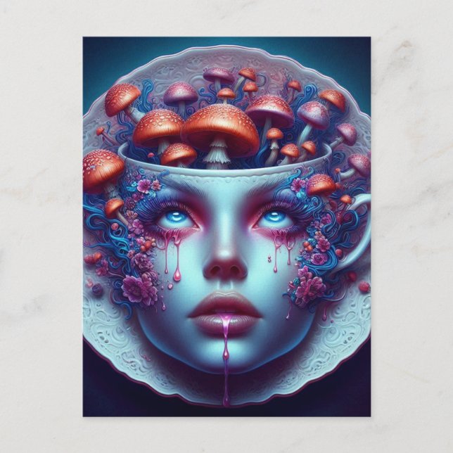 Alice Mushrum Tekopp Vykort (Framsida)