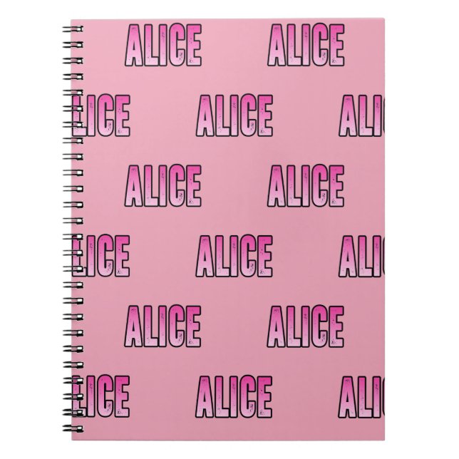 Alice namn anteckningsbok (Framsidan)