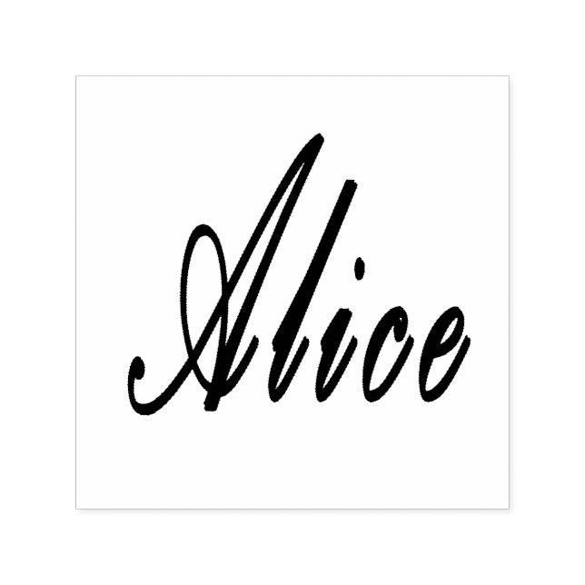 Alice Namn Logotyp Självfärgande Stämpel (Design)
