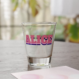 Alice Namn Shot Glass