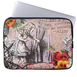 Alice nonsens draperier laptop sleeve