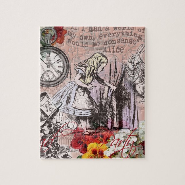 Alice nonsens draperier pussel (Vertikal)