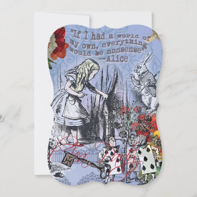 Alice nonsens draperifera underland - blått (Framsida)