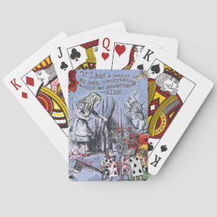 Alice nonsens draperifera underland - blått casinokort