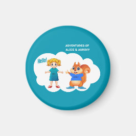 Alice och Aurovy Theme Färgad Magnet