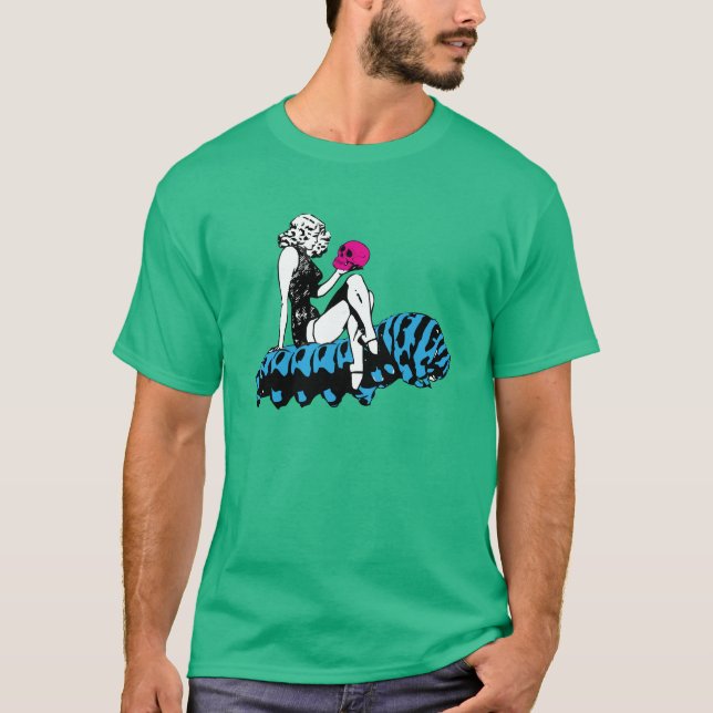 Alice och blåttcaterpillaren tee shirt (Framsida)