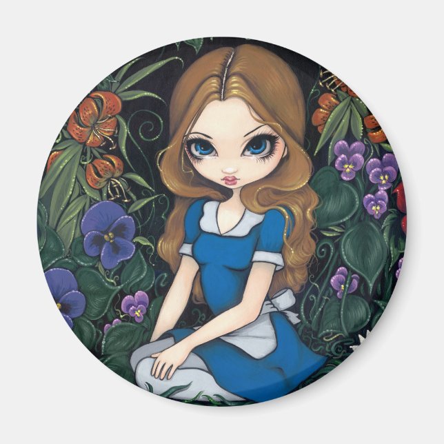 "Alice och blommorna" Magnet (Framsidan)