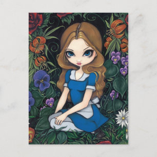"Alice och blommorna" vykort