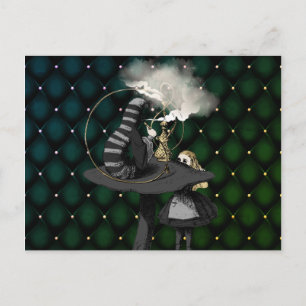 Alice och Caterpelaren Wonderland Postcard Vykort