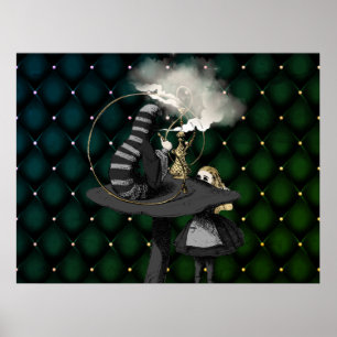 Alice och Caterpelaren Wonderland Poster
