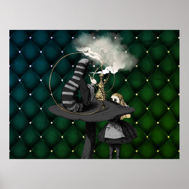 Alice och Caterpelaren Wonderland Poster (Framsidan)